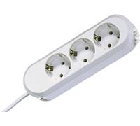 SECOMP Multiprise Bachmann 387.272 3 prises Blanche 5 m