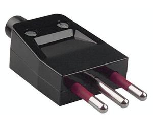 Bachmann 910.174 Fiche électrique mâle avec terre plastique 250 V noir IP20