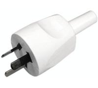 Bachmann 910.282 Fiche électrique mâle avec terre plastique 250 V blanc IP20