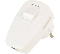 Bachmann 911.271 Fiche électrique mâle avec terre plastique avec interrupteur 250 V blanc IP20