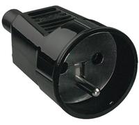 Bachmann 912.173 Fiche électrique femelle avec terre plastique noir IP20
