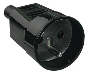 Bachmann 912.173 Fiche électrique femelle avec terre plastique noir IP20
