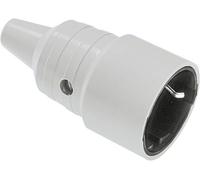 Bachmann 912.971 Fiche électrique femelle avec terre plastique 250 V gris IP20