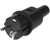Bachmann 913.169 Fiche électrique mâle avec terre Tout caoutchouc 250 V noir IP44, IP20