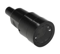 Bachmann 913.175 Fiche électrique femelle avec terre caoutchouc, silicone 250 V noir IP20