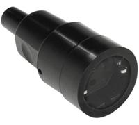 Bachmann 913.175 Fiche électrique femelle avec terre caoutchouc, silicone 250 V noir IP20