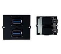 BACHMANN Cadre 2 x USB 3.0, Sortie latérale à 90°
