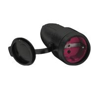 Bachmann 919.176 Fiche électrique femelle avec terre caoutchouc, silicone noir