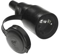 Bachmann 919.177 Fiche électrique femelle avec terre caoutchouc, silicone 250 V noir IP44