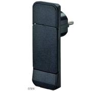 Bachmann 933.008 Fiche électrique mâle avec terre plastique 250 V noir IP20