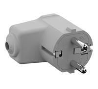 Bachmann Fiche coudée 960.302 - contact de protection 250 V, polyamide, gris clair (RAL 7035) IP20