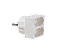 BACHMANN fiche double Euro, 1x fiche à contact de protection, 2x prise Euro