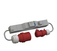 BACHMANN ALU 1HE VM 1x SPD triphasé, 1x ÜS 3X 16A 2X 1m H05VV-F 5G2,5mm CEE 16A