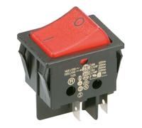 Bachmann Bachmann Interrupteur à bascule EB noir/rouge, 16(8)A 250V 2p. 924.099 Quantité:1