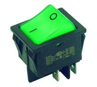 Bachmann Bachmann Interrupteur à bascule EB noir/vert, 16(8)A 250V 2p. 924.097 Quantité:1