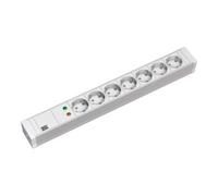 Bachmann - Coupe-circuit (rack-montable) - CA 230 V - connecteurs de sortie : 7 - 1U - 19" - 2 m cordon - Allemagne - gris clair, RAL 7035