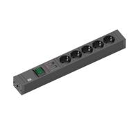 Bachmann Bachmann Multiprise 5xPrises avec Interrupteur et Protection Surtension 2m 420.0022 Quantité:1