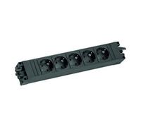 Bachmann Prise de courant Step Base 5X Contact de protection Type F Noir