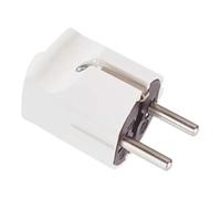 Bachmann 910.270 Fiche électrique mâle avec terre plastique 250 V blanc IP20