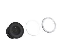 Bachmann Prise encastrable PIX 926.001 – 3 anneaux décoratifs, câble 2 m, profondeur 45 mm, noir