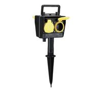 Bachmann gartensteckdose 4-fach schwarz 2472322 Incolore