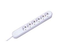 Bachmann Multiprise 381.249k 6 prises 5 m prise coudée RA protection enfant 3680 W blanche