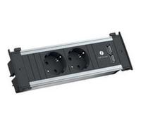 Outils de gravure Bachmann bachmann steckdoseneinheit kapsa s, 2-fach, 2x usb, 2 m noir