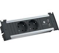 BACHMANN Bloc de prises KAPSA S 2x 2x USB