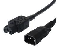 Bachmann câble électrique C14 prise mâle/ C15 femelle 2m