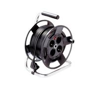 Bachmann Cable reel - Coupe-circuit - CA 250 V - connecteurs de sortie : 4 - 25 m cordon - noir