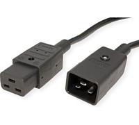 BACHMANN Câble secteur IEC320/C19-C20 16A/250V raccordement appareil froid, noir, 2 m