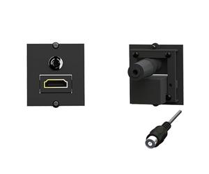 BACHMANN Cadre : 1 Port HDMI 90° + 1 Mini Jack
