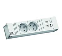 BACHMANN CONI 2xUTE 1xUSB A/C 22W 0,2m GST18 RAL9010