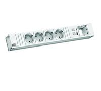 BACHMANN CONI 4xCEE7/3 1xUSB A/C 22W 1xCM 0,2m GST18 RAL9010