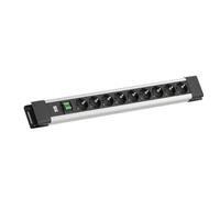 BACHMANN CONNECTUS 9xCEE7/3, 1xinterrupteur 2,0m CEE7/7 Grau