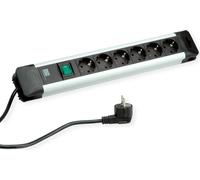 BACHMANN CONNECTUS Multiprise 6x contact de protection, plastique, avec interrupteur, 2 m