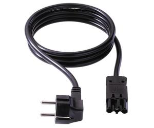 BACHMANN Cordon d'alimentation pour appareils contact de protection/prise pour appareils GST18-3, noir, 4 m