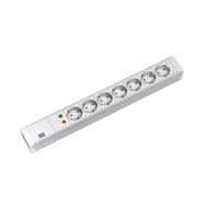 Bachmann - Coupe-circuit (rack-montable) - CA 230 V - connecteurs de sortie : 7 (CEE 7/4) - 1U - 19" - 2 m cordon - Allemagne - gris