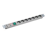 Bachmann 7x Schuko, 2m multiprise 7 sortie(s) CA Gris