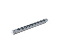 Bachmann - Coupe-circuit (rack-montable) - connecteurs de sortie : 9 - 1U - 19" - 2 m cordon - gris clair