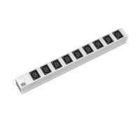 Bachmann - Coupe-circuit (rack-montable) - connecteurs de sortie : 9 (power IEC 60320 C13) - 1U - 19" - 2 m cordon - noir, argent aluminium