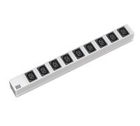Bachmann - Coupe-circuit (rack-montable) - connecteurs de sortie : 9 (power IEC 60320 C13) - 1U - 19" - 2 m cordon - noir, argent aluminium