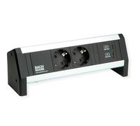 BACHMANN Desk 2X Contact de Protection 1xUSB A&C, Chargeur USB 22W Chargeur, GST18