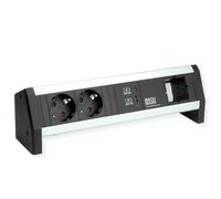 BACHMANN Desk 2X Contact de Protection USB A&C, USB Charger 22W 1xABD GST18