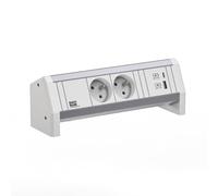 BACHMANN Desk 2xUTE 1xUSB A/C 22W GST18 RAL9010