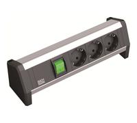 Bachmann DESK - Coupe-circuit - CA 230 V - connecteurs de sortie : 3 (CEE 7/4) - 3 m cordon - Allemagne - noir