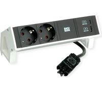 BACHMANN DESK2 2x contact de protection USB A&C, USB Charger 22W 0,2m GST18 blanc