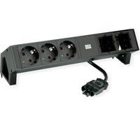 BACHMANN DESK2 3xCEE7/3 2xCM Strom 0,2m GST18 RAL9005