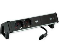BACHMANN DESK2 ALU BLACK 2xP40, 1xUSBC 60W 0,2m GST18 Italia