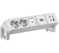 Bachmann Desk2 Alu White 2Xcee7/3 1Xinterrupteur 1Xusb A/C 22W 0,2M